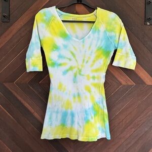 Handmade Tie-Dye V-Neck Women's Top